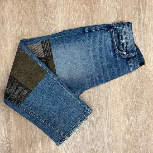 Banana Republic Beau Jeans Women's 30/10 P Denim‎ Knee Patches Straight Stretch - Picture 5 of 8